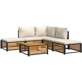 Maison Chic Seti vrtnega pohištva - Vrtna garnitura - Vrtni pohištvo set 6-delna z blazinami trden akacijev les, (21806108) | Shoptok.si