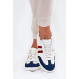 Zazoo N1068 Leather Low Sneakers Women White-Navy | Shoptok.si