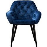 MID.YOU STOL, kovina, tekstil antracit, temno modra | Shoptok.si