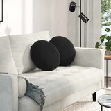  Jastučići za sjedenje 2 pcs Crna Ø 40 x 13 cm Baršun | shoptok.hr