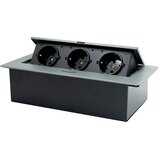 Mitea_Electric mitea electric grafitni popup nameštajski podsklop sa tri utičnice ME-PN-1208/GR-3 16A 250V-3600W | ePonuda.com