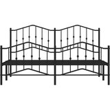 Metalni okvir kreveta s uzglavljem i podnožjem crni 183x213 cm | shoptok.hr