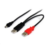 StarTech.com USB2HABMY6 USB kabel 1,8 m USB 2.0 Mini-USB B 2 x USB A Crno, Crveno | Shoptok.si