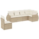 Maison Chic Seti vrtnega pohištva - Vrtna garnitura - Vrtni pohištvo set 6-delna z blazinami bež poli ratan, (21813617) | Shoptok.si