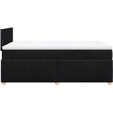  Krevet box spring s madracem crni 120 x 190 cm od tkanine | shoptok.hr