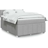  Krevet box spring s madracem svjetlosivi 140x200 cm od tkanine | shoptok.hr