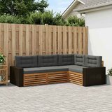 Set vanjskih sofa 4 pcs Prirodna i antracit | shoptok.hr