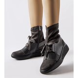 Gemre Gray sock ankle boots on a wedge Spoleto | ePonuda.com