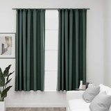  Zavjese za zamračivanje s kukama 2 kom zelene 140 x 175 cm | shoptok.hr