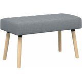  Klupa s utorima Svjetlosiva 80 x 40 x 46 cm Tkanina | Eponuda.ba