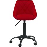 vidaXL Radna stolica - Uredska stolica crvena boja vina baršunasta | shoptok.hr
