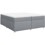 Maison Chic Box spring postelja - Vzmetna postelja z vzmetnico svetlo siva 200x200 cm blago SL24601, (21890909) | Shoptok.si