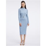 Orsay Light Blue Women's Knit Midi Dress - Women's