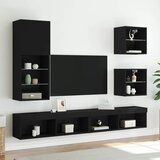TV ormarići s LED svjetlima 2 kom crni 40,5x30x102 cm | Eponuda.com