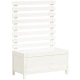 Maison Chic Vrtno cvetlično korito - Cvetlični Lonec s stojalom belo 79x39,5x114 cm borovina, (21790217) | Shoptok.si