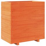 vidaXL Vrtno cvetlično korito voščeno 70x40x72,5 cm trdna borovina | Shoptok.si