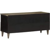  ormarić crni 100 x 33 x 46 cm od masivnog drva manga | shoptok.hr