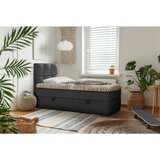 MID.YOU POSTELJA Z VZMETNICO 90 cm x 200 cm , les, tekstil, leseni material črna | Shoptok.si