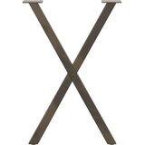  Noge za blagovaonski stol u obliku slova X, 2 kom, prirodni čelik, 57 x (72-73) cm, čelik Slike