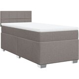  Krevet s oprugama i madracem smeđesivi 90x190 cm od tkanine | shoptok.hr