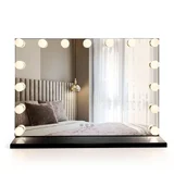 Stensko ogledalo LED HOLLYWOOD Black