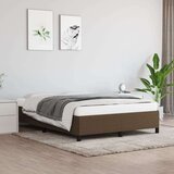 Posteljni okvir temno rjav 140x190 cm blago Cene
