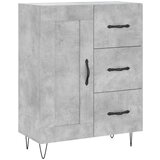vidaXL Visoka komoda betonsko siva 69,5x34x180 cm inženirski les | Shoptok.si