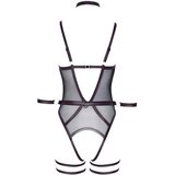 Cottelli Bondage - odprt bodi z zadrževalniki za roke (črna) - XL | Shoptok.si