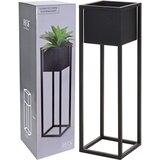 Home&Styling Korito za rože na kovinskem podstavku črno 70 cm | Shoptok.si