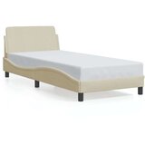 vidaXL Okvir za krevet s uzglavljem krem 90x190 cm od tkanine | shoptok.hr