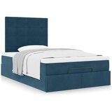  Okvir za krevet s madracima tamnoplavi 120x190 cm baršunasti | shoptok.hr