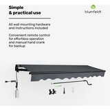 Blumfeldt CloudShade Senčnik, Pametno upravljanje, UV zaščita, Montaža na steno | Shoptok.si