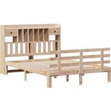 vidaXL Knjižna postelja brez vzmetnice 140x190 cm trdna borovina | Shoptok.si