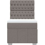 vidaXL Box spring postelja z vzmetnico taupe 90x200 cm blago | Shoptok.si