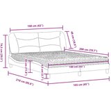  Postelja z vzmetnico rjava 160x200 cm umetno usnje | Shoptok.si