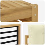  Set vanjskih sofa 7 kom. Bijela i krem Poliester | shoptok.hr