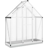  Staklenik s okvirom srebrni 169 x 58 x 202 cm aluminijski | shoptok.hr