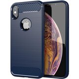 Cadorabo Ohišje, združljiv z jabolkom v brušeno modro - zaščitno prevleko iz fleksibilnega silikona TPU v videzu iz nerjavečega jekla ogljika, (20591602) | Shoptok.si