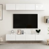 vidaXL TV ormarići 4 kom visoki sjaj bijeli 100 x 30 x 30 cm iverica | shoptok.hr