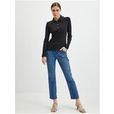Orsay Black Women Ribbed Polo T-Shirt - Women Cijene