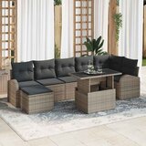  Sjedeća garnitura za vrt s jastukom 8 pcs Siva | shoptok.hr