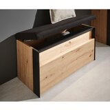 Voleo garderobna klop črna, hrast artisan | Shoptok.si