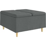  Shranjevalna tabureta Temno siva 80 x 80 x 45 cm blago, (5000208416) | Shoptok.si