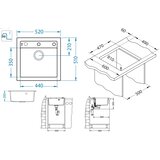 Alveus sudopera formic 20, pebble 520x510/200mm | Eponuda.com