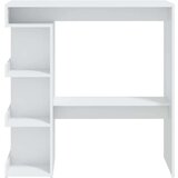 vidaXL Barska miza s policami bela 100x50x101,5 cm iverna plošča | Shoptok.si