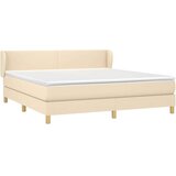  Box spring postelja z vzmetnico krem 180x200 cm blago | Shoptok.si