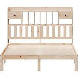 vidaXL Krevet s regalom za knjige bez madraca 150 x 200 cm od borovine | shoptok.hr