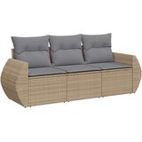 vidaXL 3-dijelni set vrtnih sofa od poliratana s jastucima bež | shoptok.hr