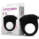 LATETOBED Romeri Ring + Vibrating Bullet Silicone Black Cene