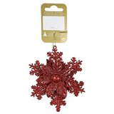  Okrasek za božično drevo Snežinka (Rdeča, Plastika) Cene